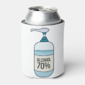 70%アルコールのハンドサニタイザゲル 缶クーラー (缶正面)