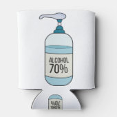 70%アルコールのハンドサニタイザゲル 缶クーラー (裏面)