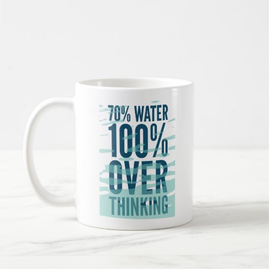 70% 水 100% 思い悩む マグカップ (左)