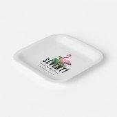 70&素晴らしいピンクフラミンゴ70誕生日 ペーパープレート (傾斜あり)