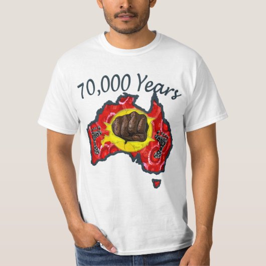 70 000年Tシャツ白 Tシャツ (正面)