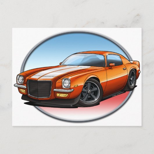 70-73オレンジW Camaro.png ポストカード (正面)