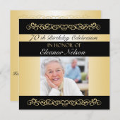 70~79バースデーパーティ招待状(写真付き) 招待状 (正面/裏面)