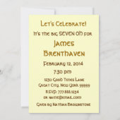 70~79歳の誕生日パーティーの招待金ゴールドキャンドル 招待状 (裏面)