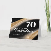 70 and Fabulous Black Gold 70th Birthday カード (正面)