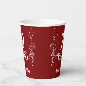 70 and Fabulous Foliage Red 70th Birthday 紙コップ (左)