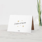 70 and Fabulous Gold Glitter 2 Photo 70th Birthday カード (裏面)