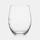 70 and Fabulous Seventy Birthday Elegant Script ステムなしワイングラス (左)