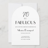 70 and Fabulous Seventy Birthday Invitation 招待状 (正面)