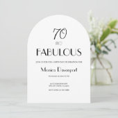 70 and Fabulous Seventy Birthday Invitation 招待状 (スタンド正面)