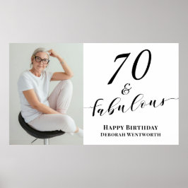 70 and Fabulous Seventy Birthday Photo Script  ポスター