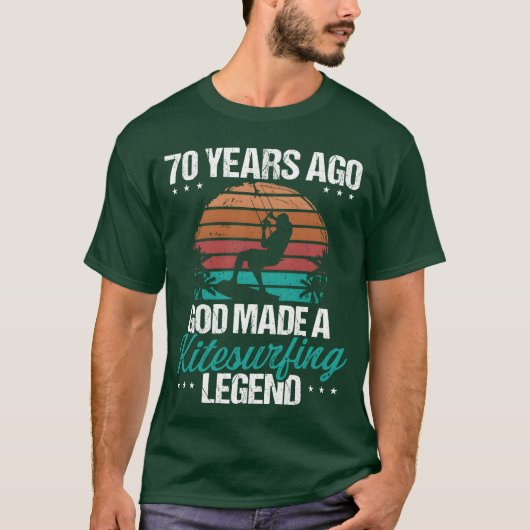 70 Birthday Kitesurf Legend Kiteboard 70 Year Old  Tシャツ (正面)