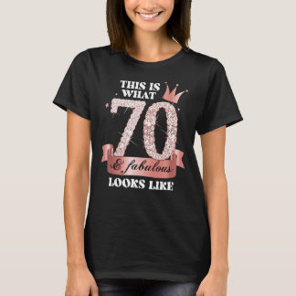 70 & Fabulous Iブラックピーチパーティーグループカンディドポー Tシャツ
