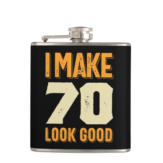 70 Good 70誕生日ギフト フラスク (正面)