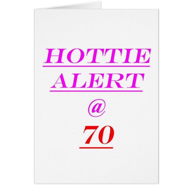 70 Hottie警報 (正面)