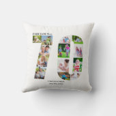 70 Photo Collage 70誕生日で素晴らしいカスタム クッション (裏面)