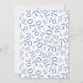 70 Random Number Pattern Blue/White 70th 招待状 (裏面)