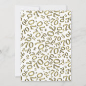 70 Random Number Pattern Gold/White 70th 招待状 (裏面)