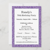 70 Random Number Pattern Purple/White 70th Invitat 招待状 (正面)