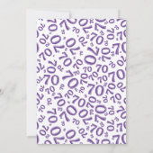 70 Random Number Pattern Purple/White 70th Invitat 招待状 (裏面)