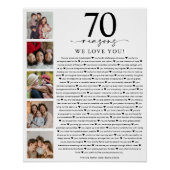 70 Reasons We Love You Birthday or Anniversary ポスター (正面)
