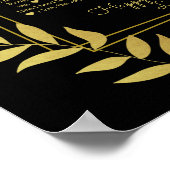 70 reasons why we love you black and gold leaves ポスター (角)