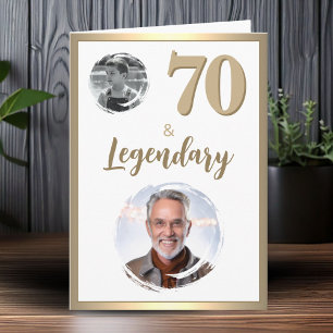 70 & Regendal 2 Photos 70誕生日 カード
