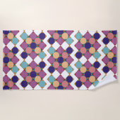 70’s checkerboard pattern ビーチタオル (正面)