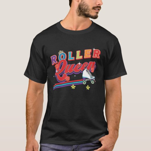 70 s Costume and Retro Roller Disco Outfit for Rol Tシャツ (正面)