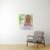 70 Soどの引用文おもしろいが写真を追加70番目の誕生日 タペストリー (インサイチュ)