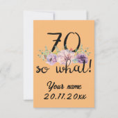 70 So What - おもしろい70歳の誕生日 サンキューカード (正面)