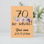 70 So What - おもしろい70歳の誕生日 サンキューカード (スタンド正面)