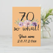 70 So What - おもしろい70歳の誕生日  案内状 (スタンド正面)