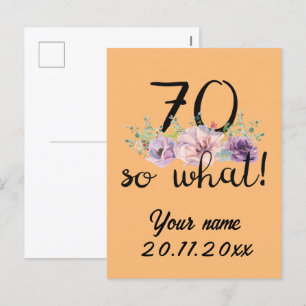 70 So What - 70おもしろい誕生日 シーズンポストカード