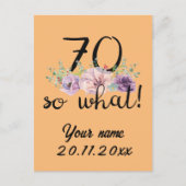 70 So What - 70おもしろい誕生日 シーズンポストカード (正面)
