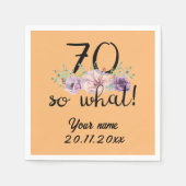 70 So What - 70おもしろい誕生日 スタンダードカクテルナプキン (正面)