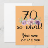 70 So What - 70おもしろい誕生日 招待状 (正面/裏面)