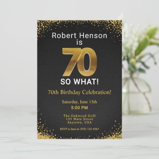 70 So What! Black Gold 70th Birthday 招待状 (スタンド正面)