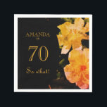 70 So What Yellow Rose 70th おもしろい Birthday Party スタンダードカクテルナプキン<br><div class="desc">70だから黄色のバラ70thおもしろい誕生日パーティナプキンス。名前を追加する。</div>