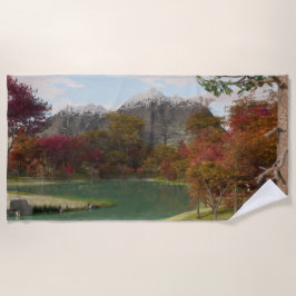 70"x35"ビーチタオル(紅葉付き) ビーチタオル