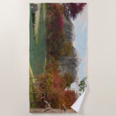 70"x35"ビーチタオル(紅葉付き) ビーチタオル (正面)