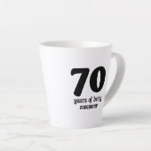 70 years of being awesome カフェラテマグ (右アングル)