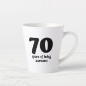 70 years of being awesome カフェラテマグ (右)