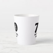 70 years of being awesome カフェラテマグ (正面)
