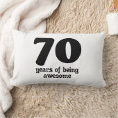 70 years of being awesome ランバークッション (ブランケット)