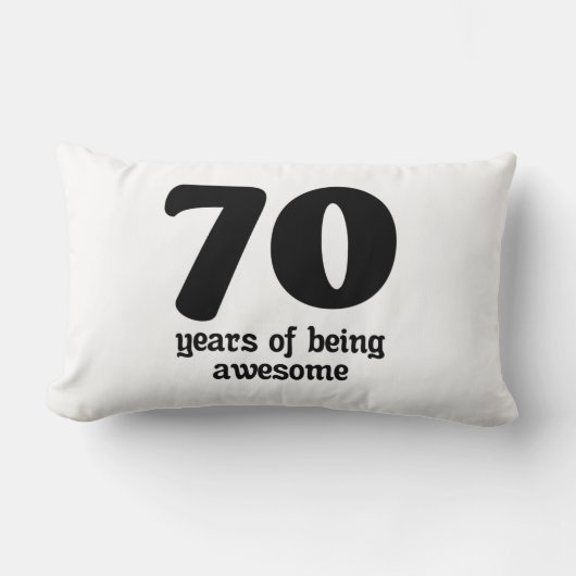 70 years of being awesome ランバークッション (正面)