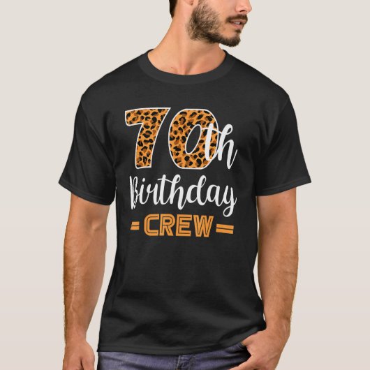 70 Years Old Birthday Leopard Print 70th Birthday Tシャツ (正面)