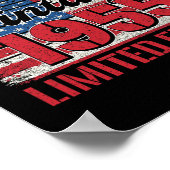 70 Years Old Gifts 70th Birthday American Flag Vin ポスター (角)