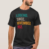 70 Years Old  Legend Since November 1952 70th Bday Tシャツ (正面)