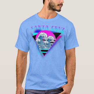 70er 80er in California City Santa Cruz wave Tシャツ